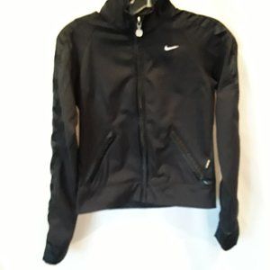 Like New Nike black nylon and satin jacket